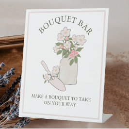 Bouquet Bar bauen Sie Ihre eigenen Blume und nehme Sockelschild