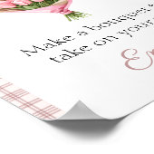 Bouquet bar Pink Fresh off market Bridal Shower Poster (Ecke)