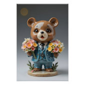 Bouquet Bear Figurine Poster (Vorderseite)