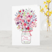 Bouquet Birthday Card Karte (Gelbe Blume)
