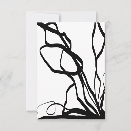 Bouquet Blanc: Abstrakt Weiß und Schwarz (Vorderseite)