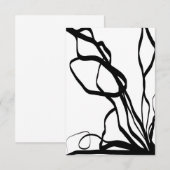 Bouquet Blanc: Abstrakt Weiß und Schwarz (Vorne/Hinten)