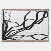 Bouquet Blanc: Abstrakt Weiß und Schwarz Decke (Vorderseite)