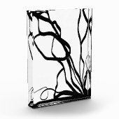 Bouquet Blanc: Abstrakt Weiß und Schwarz Fotoblock (Links)