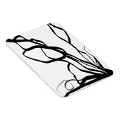 Bouquet Blanc: Abstrakt Weiß und Schwarz Magnet (Rechte Seite)