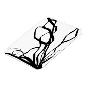 Bouquet Blanc: Abstrakt Weiß und Schwarz Magnet (Linke Seite)