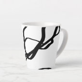 Bouquet Blanc: Abstrakt Weiß und Schwarz Milchtasse (Rechte Ecke)