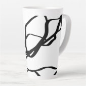 Bouquet Blanc: Abstrakt Weiß und Schwarz Milchtasse (Rechte Ecke)