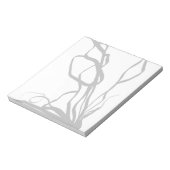 Bouquet Blanc: Abstrakt Weiß und Schwarz Notizblock (Rotiert)