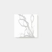 Bouquet Blanc: Abstrakt Weiß und Schwarz Post-it Klebezettel (Vorderseite)