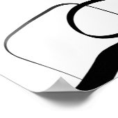 Bouquet Blanc: Abstrakt Weiß und Schwarz Poster (Ecke)