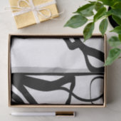 Bouquet Blanc: Abstrakt Weiß und Schwarz Seidenpapier (Geschenk)