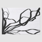 Bouquet Blanc: Abstrakt Weiß und Schwarz Seidenpapier (Vorderseite)