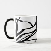 Bouquet Blanc: Abstrakt Weiß und Schwarz Verwandlungstasse (Links)