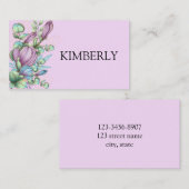 Bouquet Blätter Blume Visitenkarte (Vorne/Hinten)