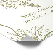 Bouquet Bloom Bar Brautparty-Schild Poster (Ecke)