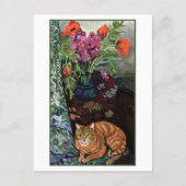 Bouquet Blume Cat Suzanne Valadon Postkarte (Vorderseite)