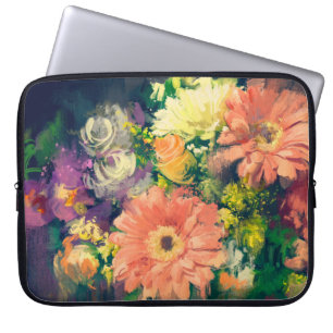 Bouquet-Blume im Ölmalereistil, Illustration Laptopschutzhülle