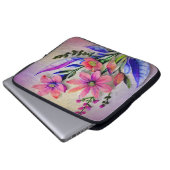 Bouquet-Blume in Aquarellfarben, farbenfroher Hint Laptopschutzhülle (Vorne Knopf)