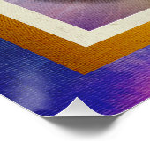 Bouquet-Blume in Aquarellfarben, farbenfroher Hint Poster (Ecke)