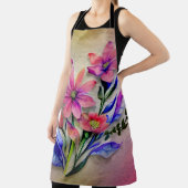 Bouquet-Blume in Aquarellfarben, farbenfroher Hint Schürze (InSitu)