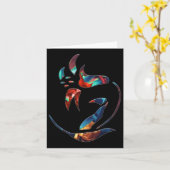 Bouquet-Blume mit fünf Aufklebern Karte (Gelbe Blume)