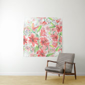 Bouquet botanische Blume mit Vogel. Wilde Quelle l Wandteppich (Beispiel (Horizontal))