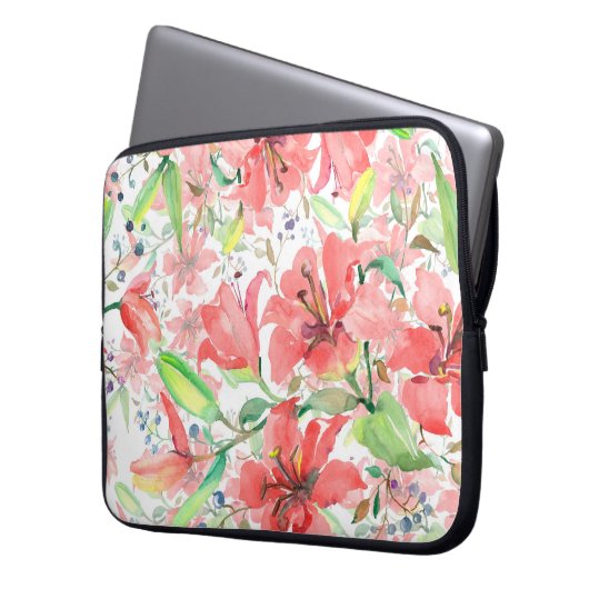 Bouquet botanische Blume mit Vogel. Wilde Quelle Laptopschutzhülle (Vorderseite Links)