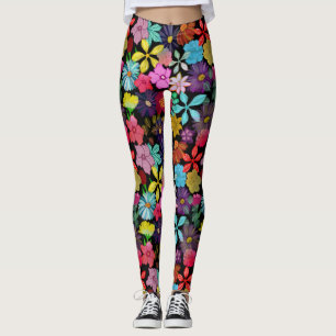 Bouquet botanischer Blume und Blätter Leggings