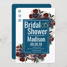 Bouquet Botany Blue Brautparty Einladung