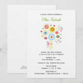Bouquet Bridal Dusche Einladung (Vorne/Hinten)