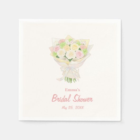 bouquet Bridal Shower Serviette (Vorderseite)