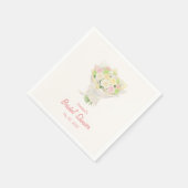 bouquet Bridal Shower Serviette (Ecke)