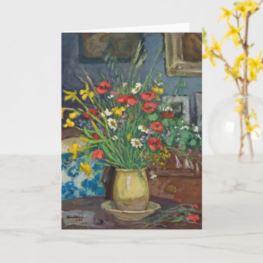 Bouquet de Fleurs | Albert André Karte (Gelbe Blume)