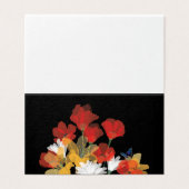 Bouquet de Fluers et Noir Notecard (Außenseite Aufgefaltet)