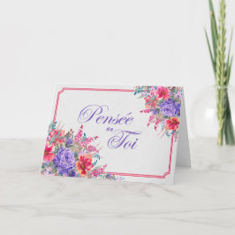 Bouquet de Rose en Pensant à Valle Card Karte