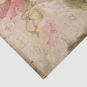 Bouquet de Rose White Roses über Ledger Decoupage Seidenpapier (Detail)