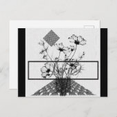 Bouquet der Abstrakten Blume Postkarte (Vorne/Hinten)