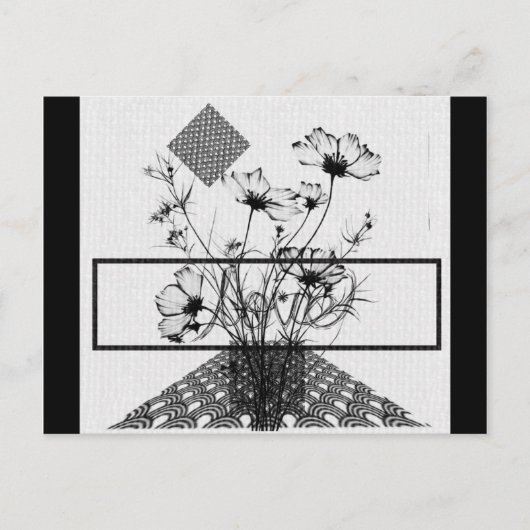 Bouquet der Abstrakten Blume Postkarte (Vorderseite)