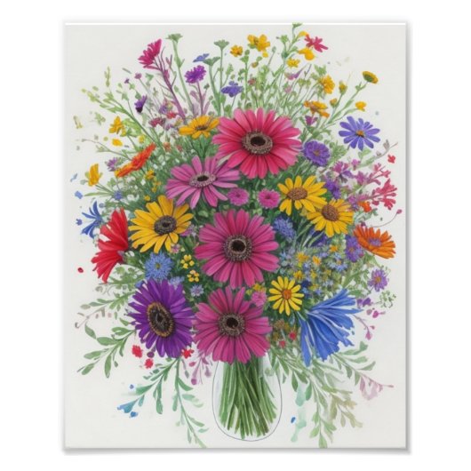 Bouquet der Blume Fotodruck (Vorne)