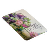 Bouquet der Blume Happy Birthday Magnet (Rechte Seite)