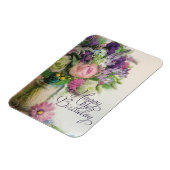 Bouquet der Blume Happy Birthday Magnet (Linke Seite)