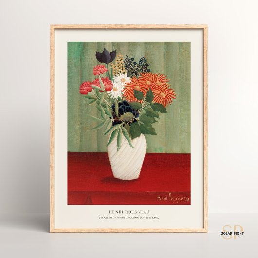 Bouquet der Blume Henri Rousseau Primitivismus Gem Poster