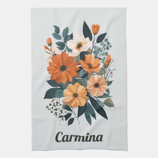 Bouquet der Blume im Herbst Geschirrtuch (Vertikal)