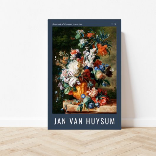 Bouquet der Blume in einem Urn von Jan van Huysum Poster