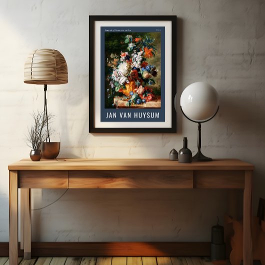Bouquet der Blume in einem Urn von Jan van Huysum Poster