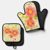 Bouquet der Blume Ofenhandschuh & Topflappen-Set (Vorderseite/Rückseite)