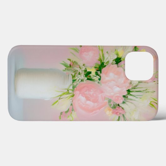 Bouquet der Blume Ölgemälde iPhone Case (Rückseite (Horizontal))