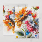 Bouquet der Blume Postkarte (Vorne/Hinten)