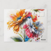 Bouquet der Blume Postkarte (Rückseite)